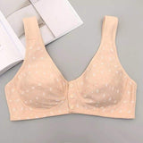 Front Open Button Wide Strap Bra